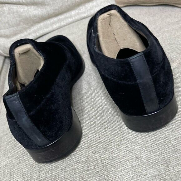 DONALD J PLINER Loafers Mens Size 8 Black Velvet Marcio Venetian Slip On Shoes - Picture 13 of 15